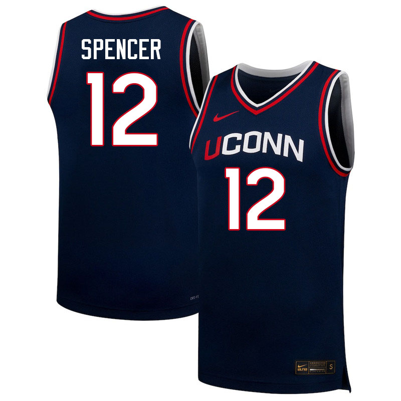 Uconn Huskies #12 Cam Spencer College Basketball Jerseys,Uniforms-Navy